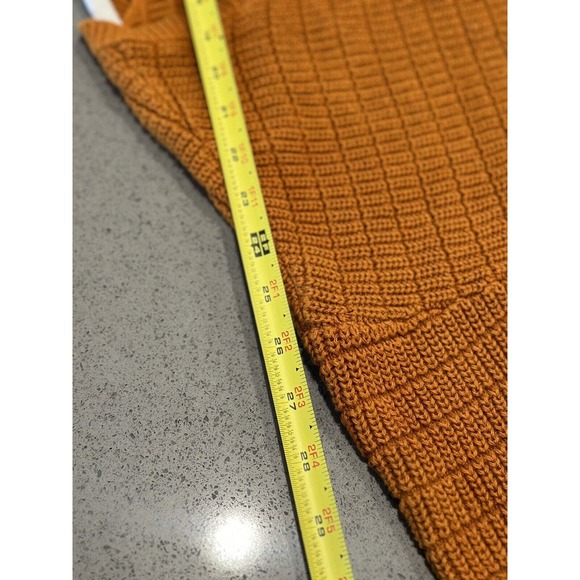 Womens Orange Knitted Guess Long Sleeve Sweater Size L - Picture 6 of 7